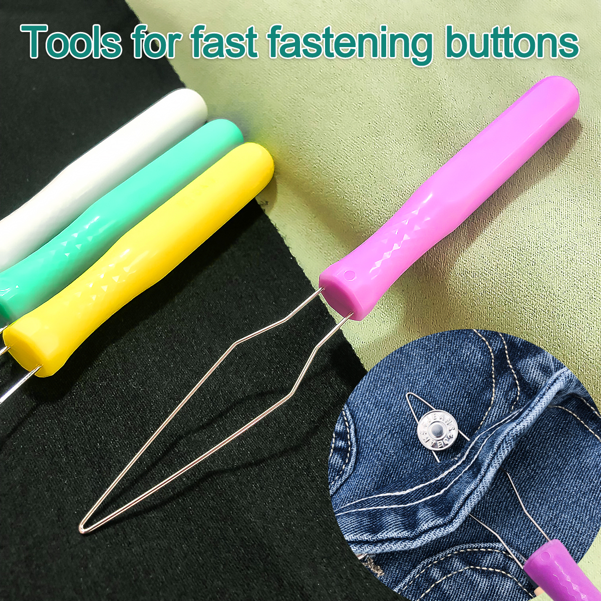 Sewing Necessities - Quick Button Insertion Tool for Clothing