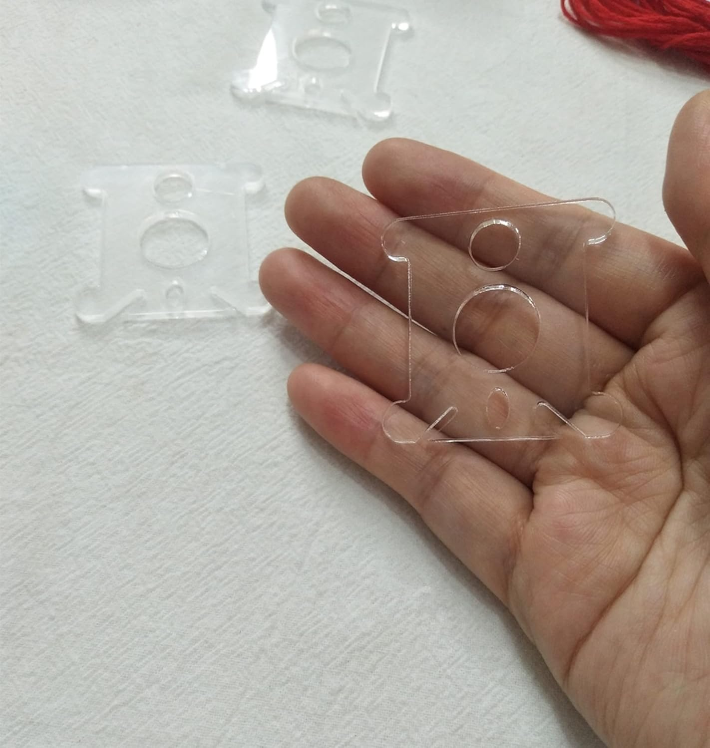 Bobbin Organizer Box - Clear Acrylic Bobbin Drops for Embroidery
