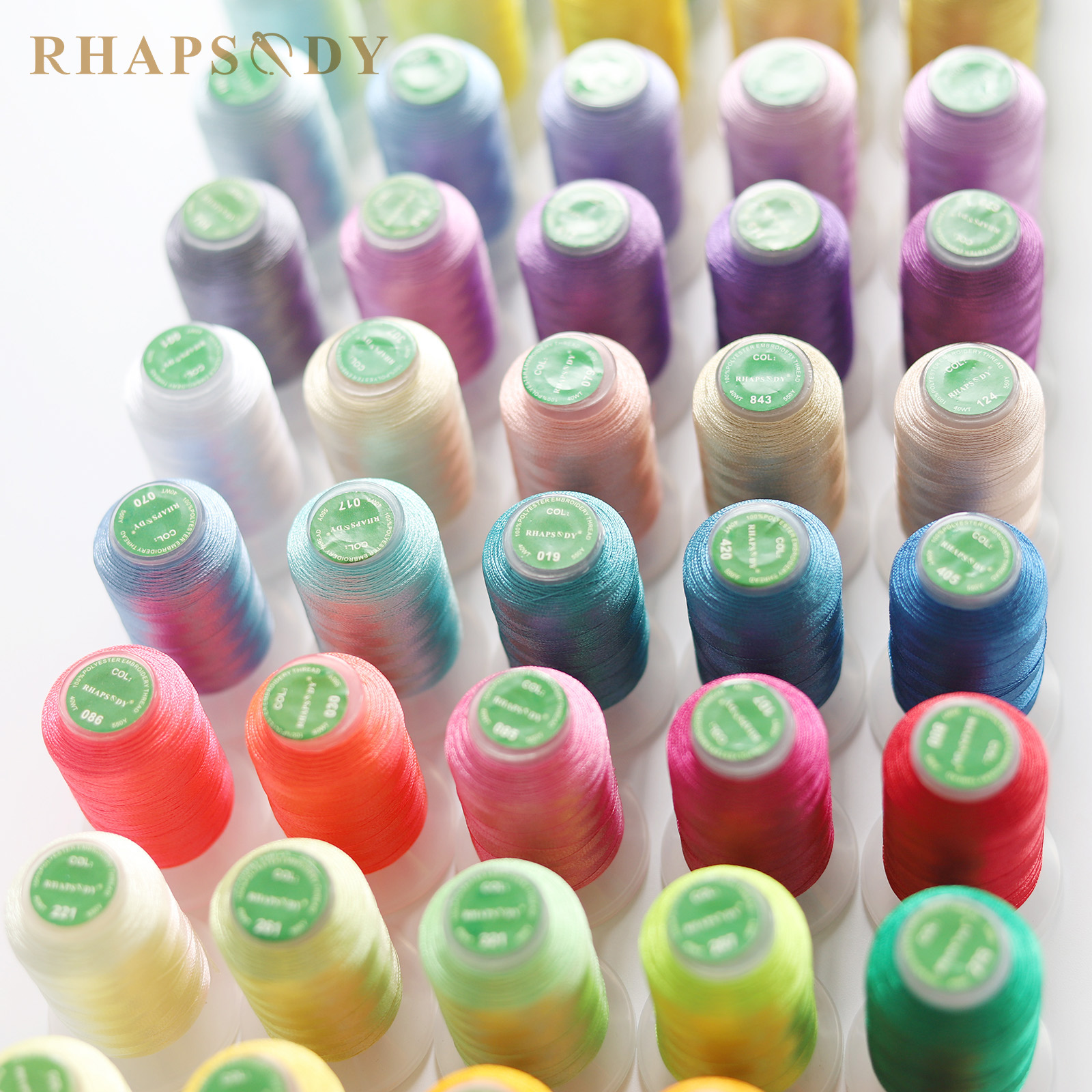 40WT Polyester Embroidery Thre - مراجعة Serger Thread Cone وسعره