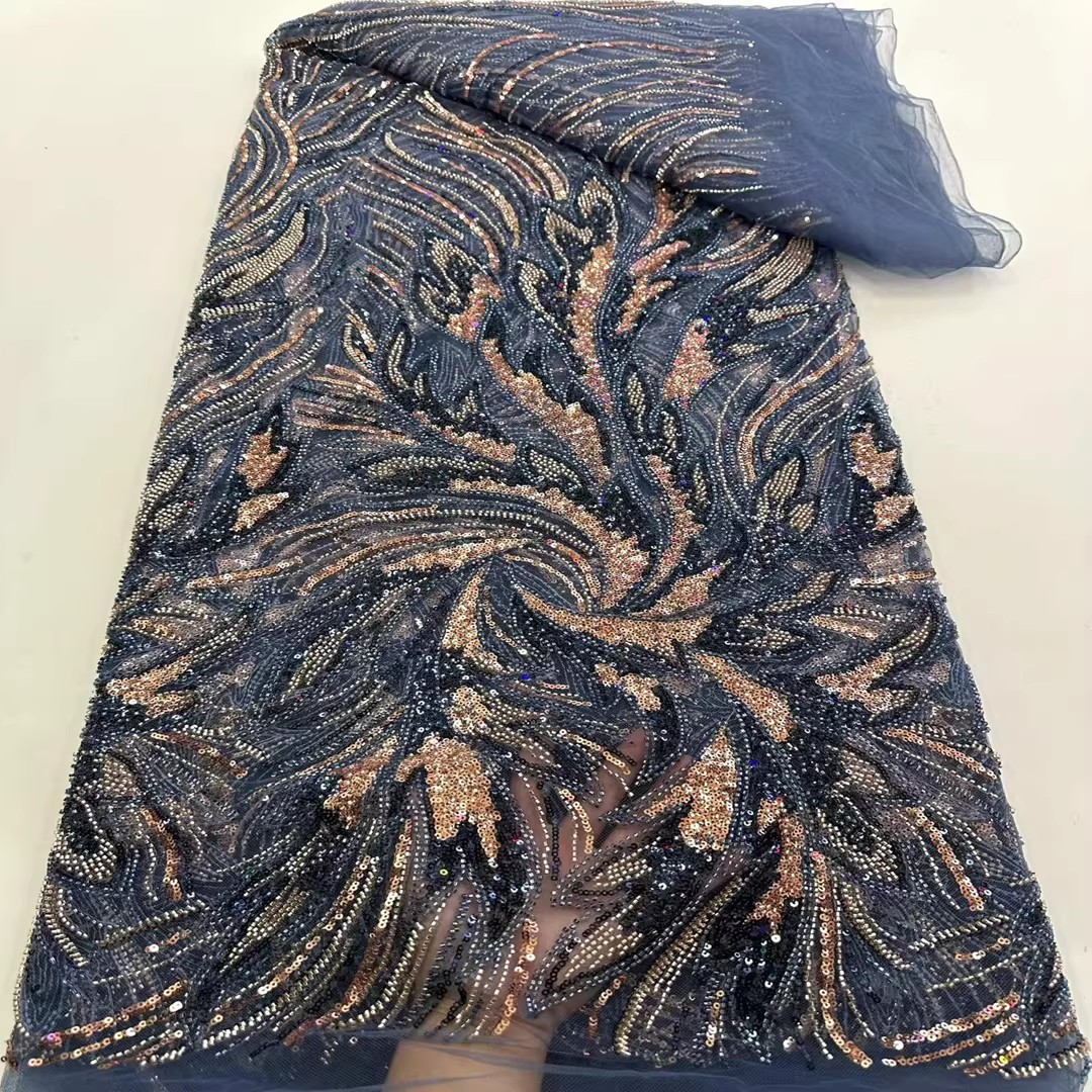 5yard Sequin bead tube embroid - مراجعة Sewing Embroidery Fabric وسعره