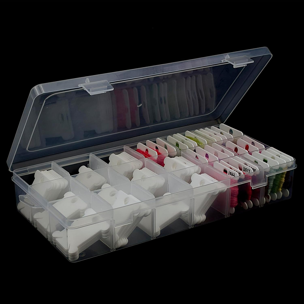 Embroidery Floss Organizer 18  - مراجعة Bobbin Organizer Box وسعره