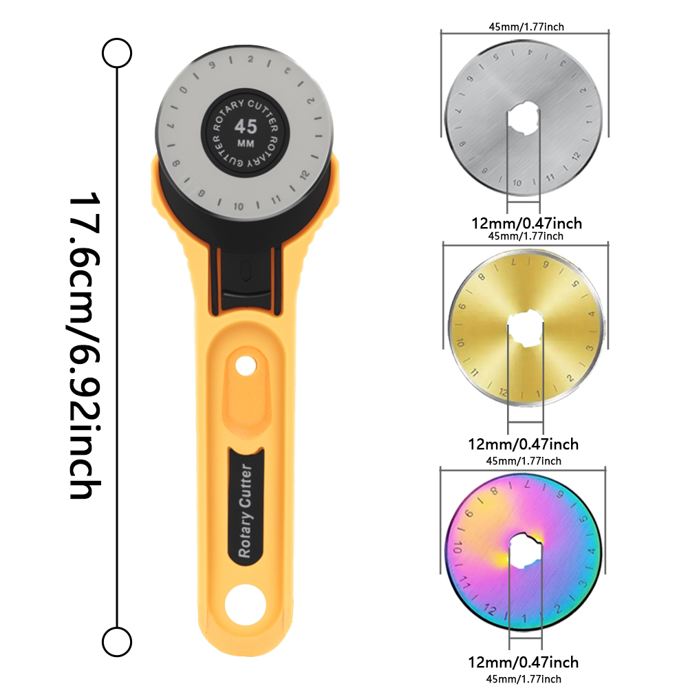 45mm Rotary Fabric Cutter Leat - مراجعة Sewing Necessities وسعره