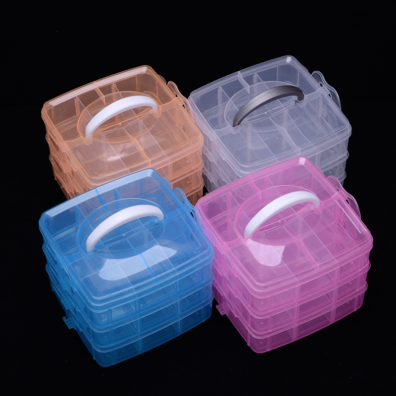 3 Layers 18 Compartments Plast - مراجعة Bobbin Organizer Box وسعره
