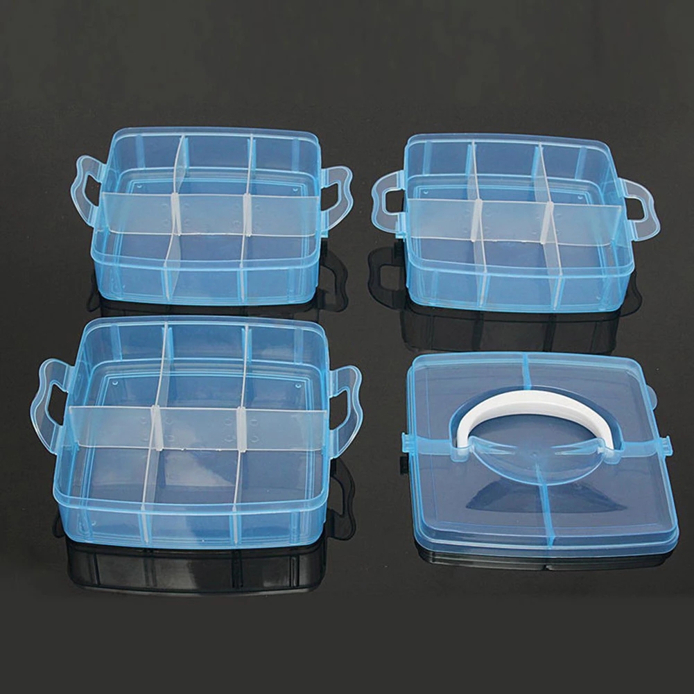 3 Layers 18 Compartments Plast - مراجعة Bobbin Organizer Box وسعره