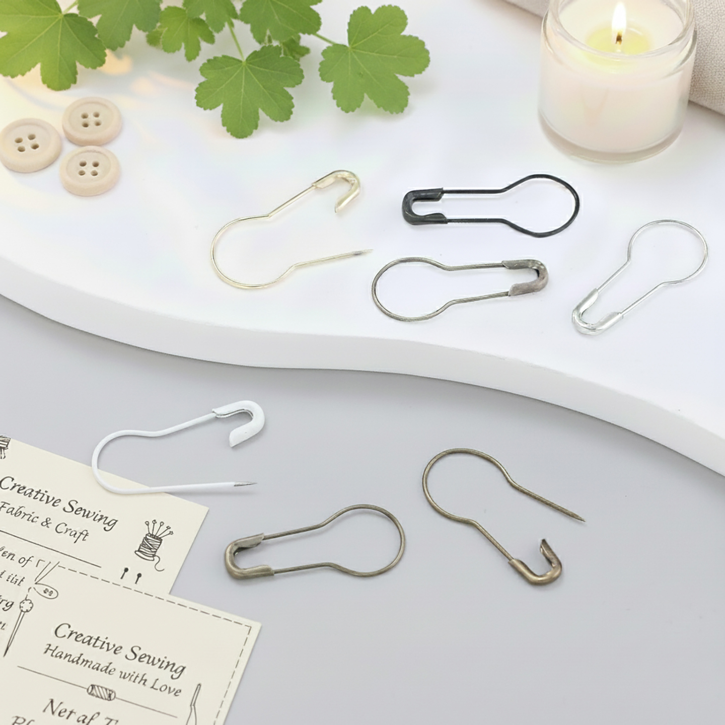 100Pcs/Lot Metal Gourd Safety  - مراجعة Sewing Necessities وسعره