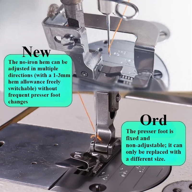 Adjustable No-Iron Hemmer Foot - مراجعة Textile Sewing Machines وسعره