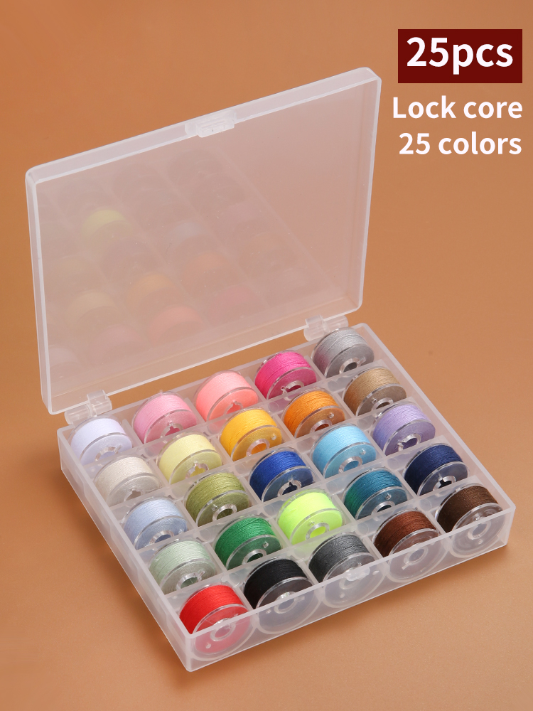 25/36 Colors Set Bobbin Thread - مراجعة Bobbin Organizer Box وسعره