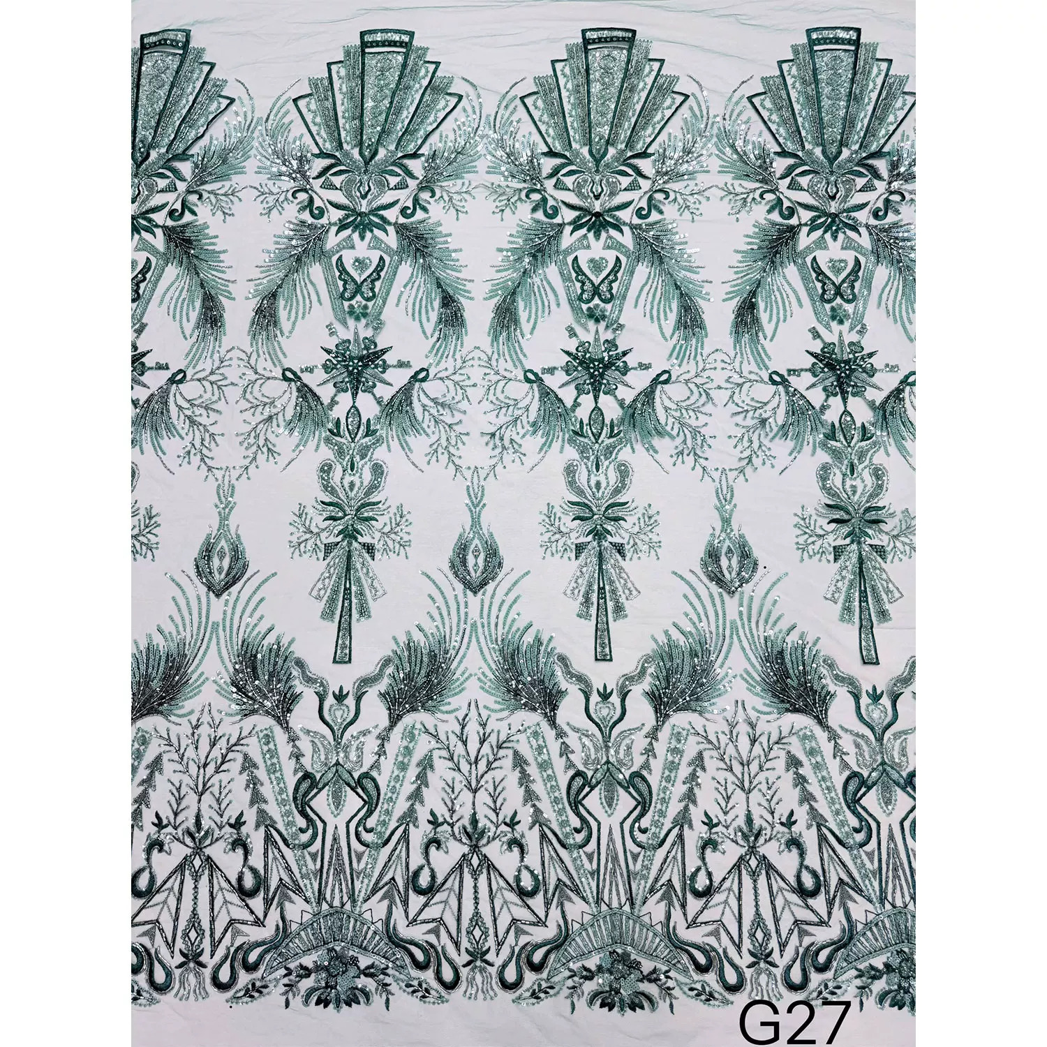 1yard soft Lace fabric Geometr - مراجعة Sewing Embroidery Fabric وسعره