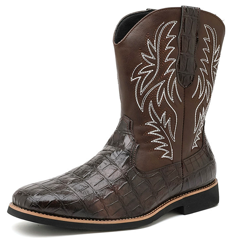Retro wide toe Western cowboy  - مراجعة Sewing Embroidery Fabric وسعره