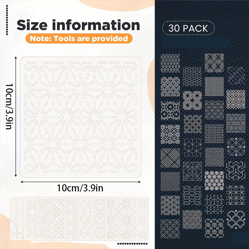 30Pcs Embroidery Templates DIY - مراجعة Sewing Expert وسعره