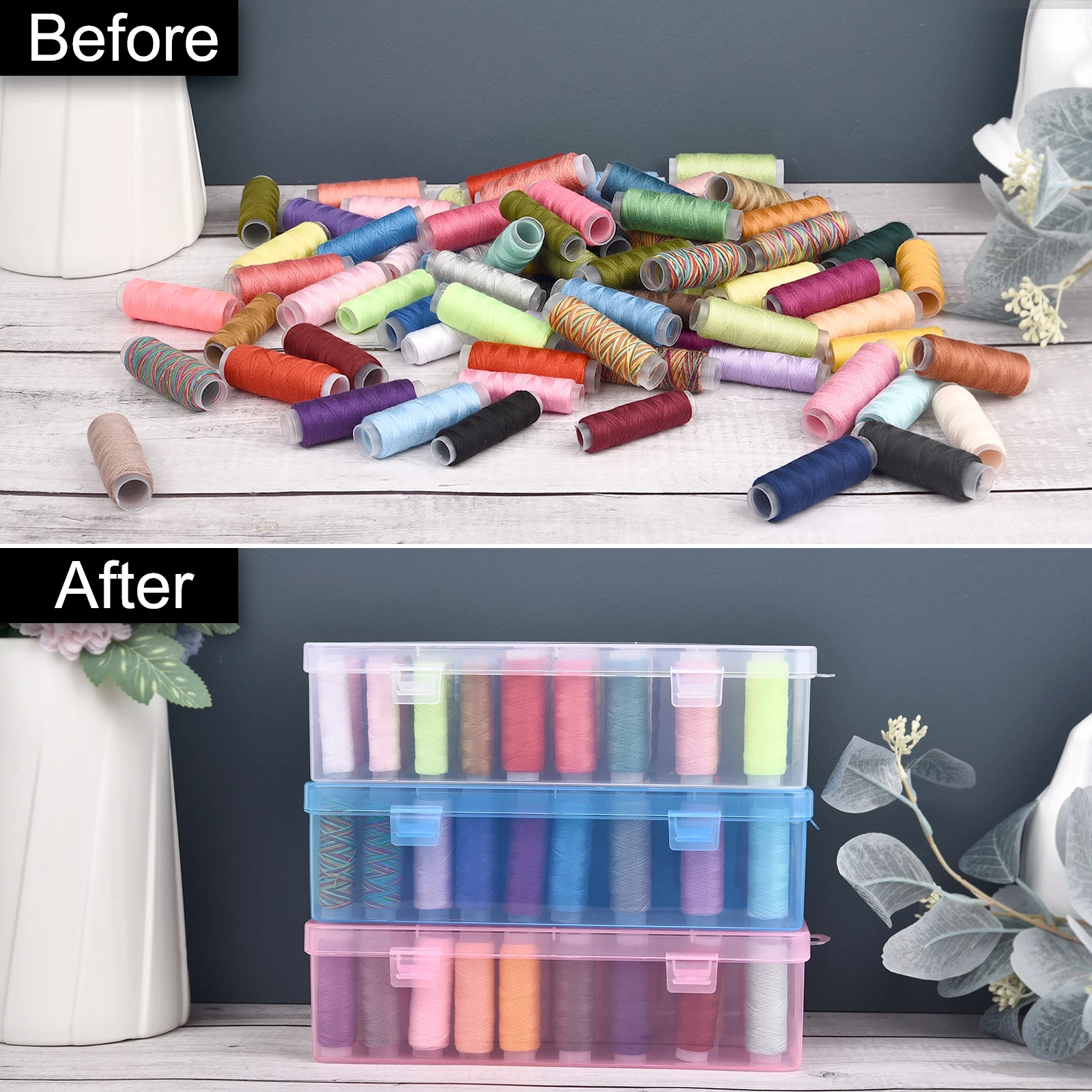 New 24 Grids Spool Organizer/4 - مراجعة Bobbin Organizer Box وسعره