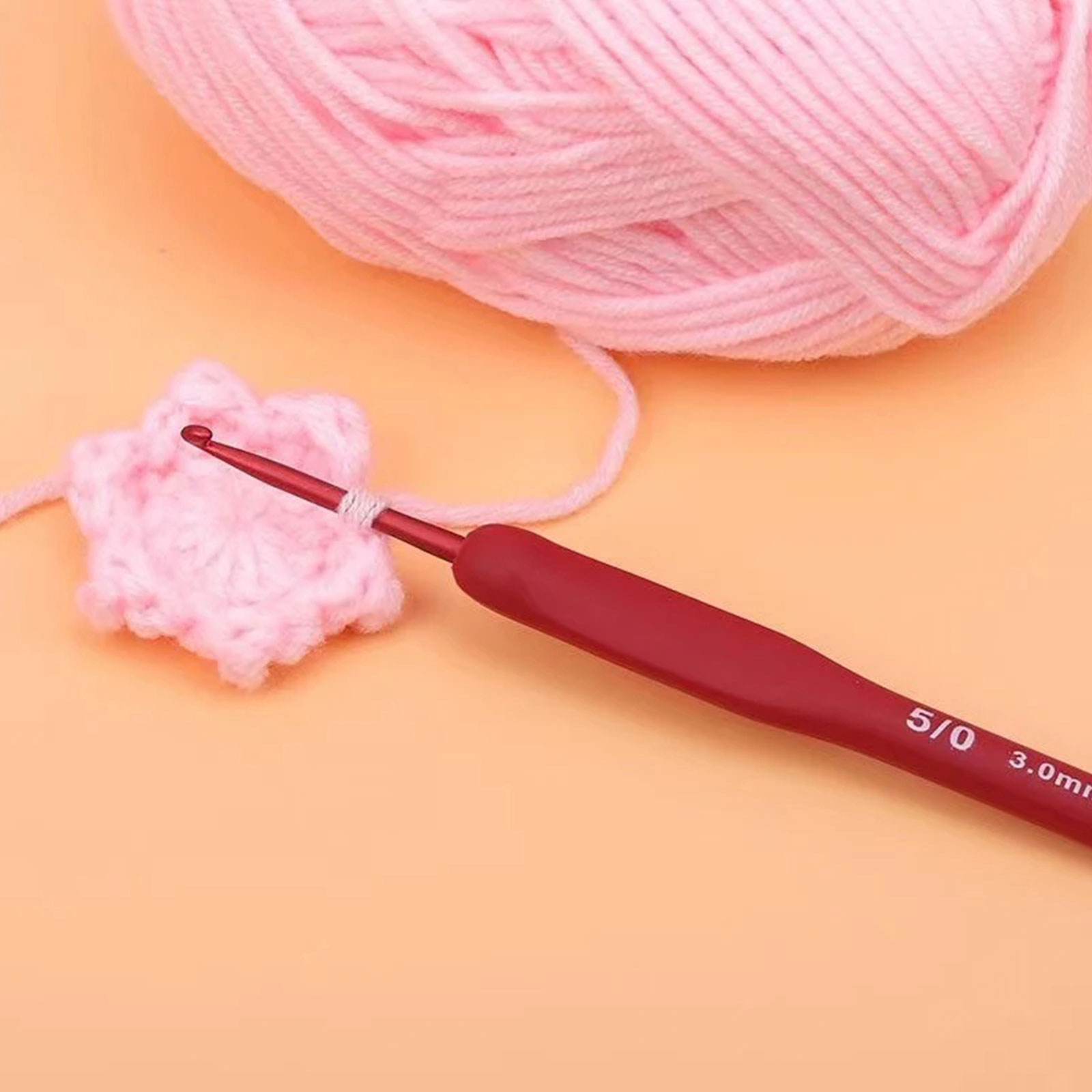 9/33pcs Red Crochet Hook set,  - مراجعة Sewing Necessities وسعره