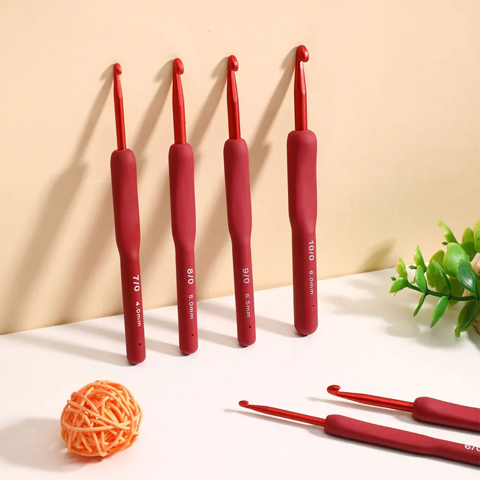 9/33pcs Red Crochet Hook set,  - مراجعة Sewing Necessities وسعره