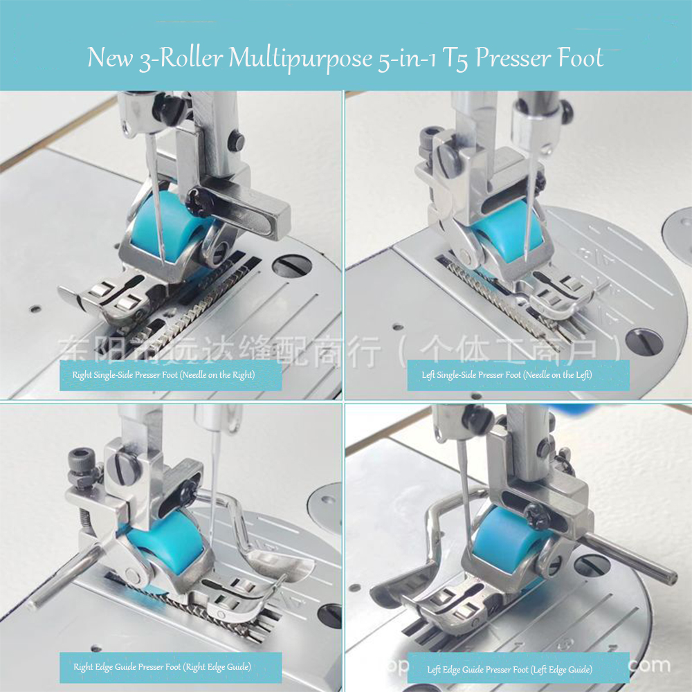 T5 3-Roller Left-Right Edge Gu - مراجعة Rolled Hem Foot وسعره