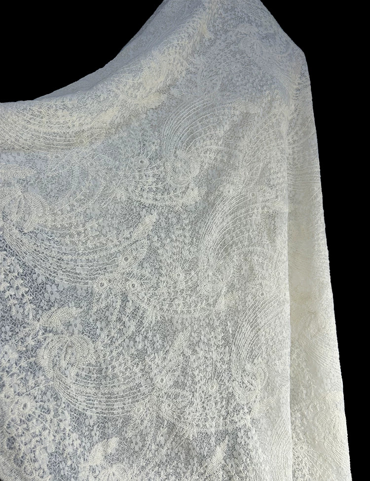 1yard Phoenix Tail Pattern Emb - مراجعة Sewing Embroidery Fabric وسعره