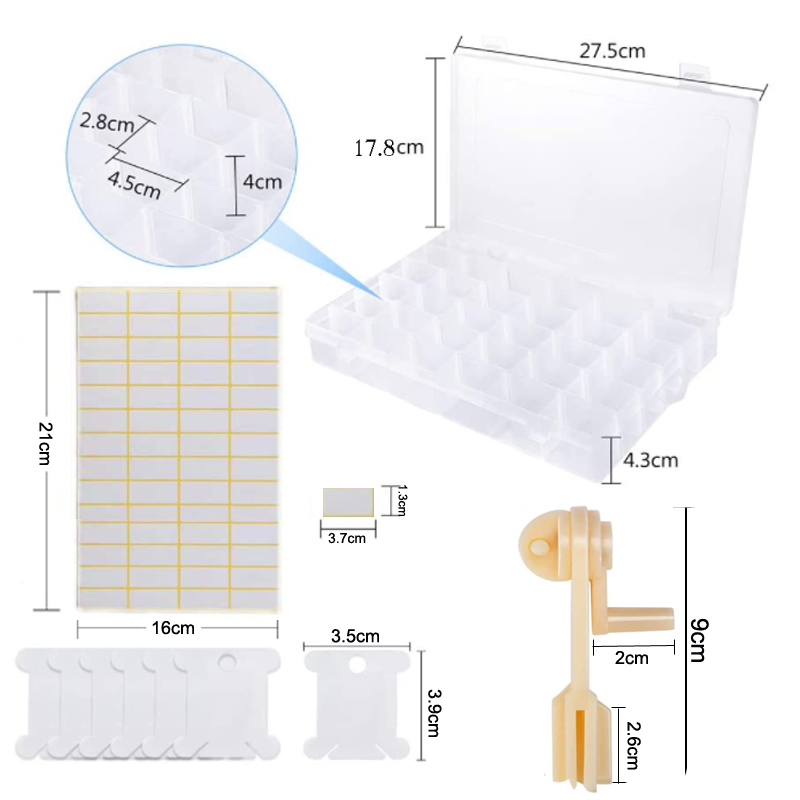 1/50/100/500pc Plastic Cross S - مراجعة Bobbin Organizer Box وسعره