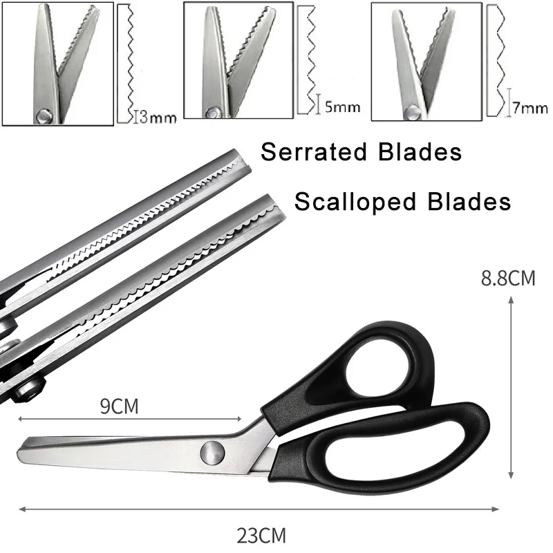 1Pc Pinking Shears Stainless S - مراجعة Pinking Shear Blade وسعره