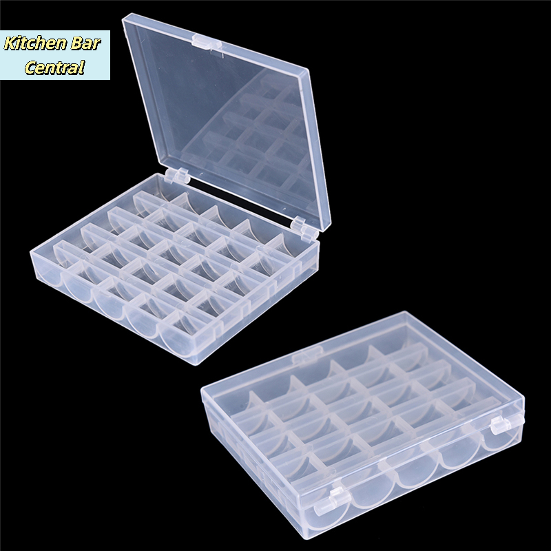 【25 Spools Empty Bobbins Sewin - مراجعة Bobbin Organizer Box وسعره