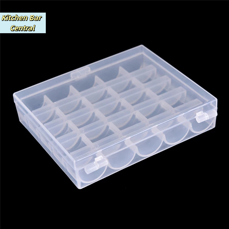 【25 Spools Empty Bobbins Sewin - مراجعة Bobbin Organizer Box وسعره