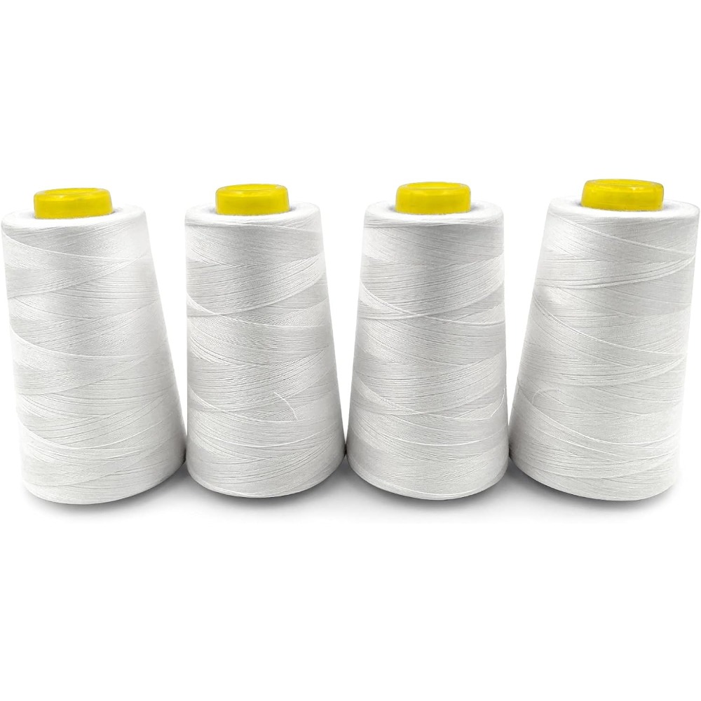 4 Cones of 3000 Yards Each Spo - مراجعة Serger Thread Cone وسعره