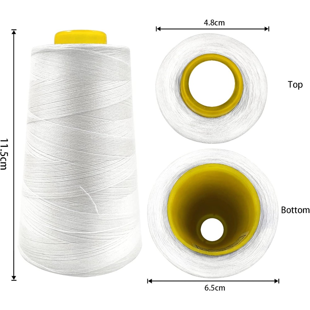 4 Cones of 3000 Yards Each Spo - مراجعة Serger Thread Cone وسعره