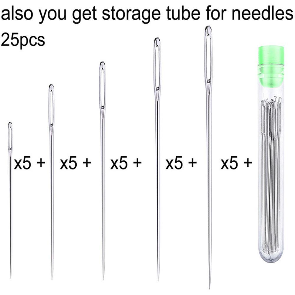 25 Pcs Large Eye Stitching Nee - مراجعة Sewing Necessities وسعره