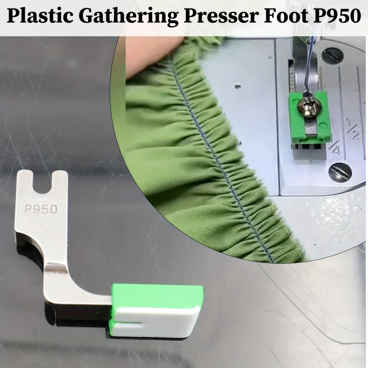 P950 Adjustable Ruffling Press - مراجعة Rolled Hem Foot وسعره