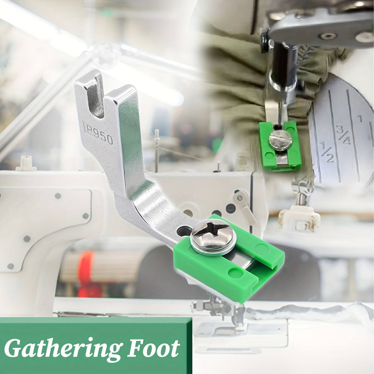 P950 Adjustable Ruffling Press - مراجعة Rolled Hem Foot وسعره